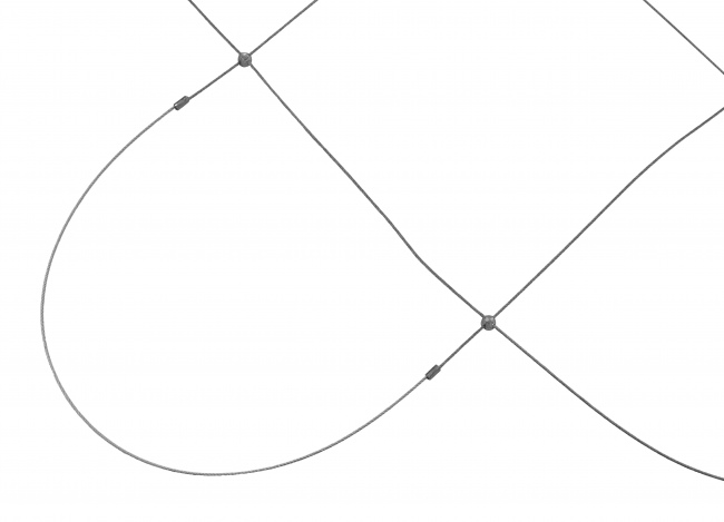 Stainless Steel Wire Rope Mesh by the m² (1.5 mm/200 mm) | Safetynet365