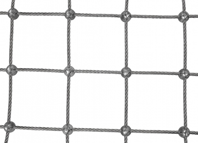 Stainless Steel Wire Rope Net by the m² (6.0 mm/125 mm) | Safetynet365