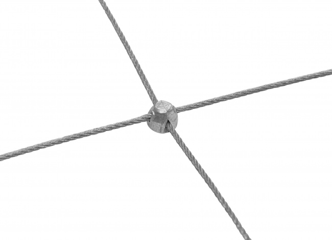 Drahtseilnetz nach Maß mit 50/300 mm Maschenweite
