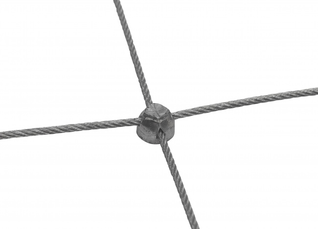 Edelstahl-Dralonetz nach Maß mit 50/300 mm Maschenweite