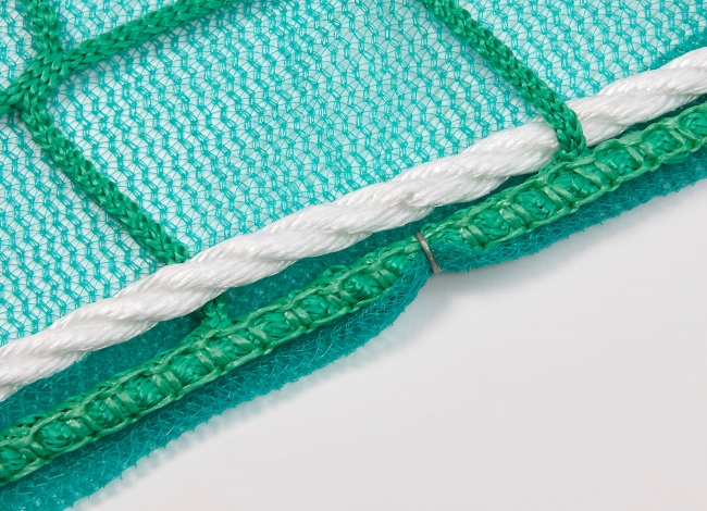 Safety Net with Overlay Panel (100 mm Mesh, Light Woven Fabric) | Safetynet365