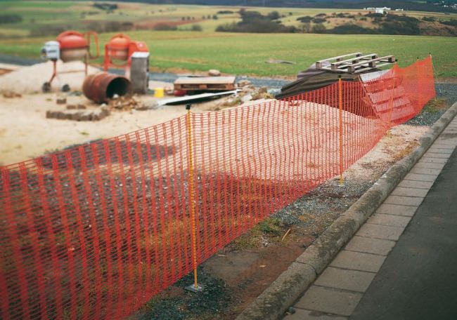 Baustellen-Begrenzungszaun 25 m, orange | Schutznetze24