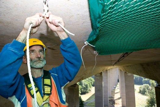 Bridge Safety Net with covering tarpaulin by the m² | Safetynet365