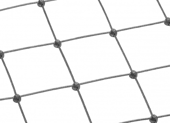 Stainless Steel Wire Rope Mesh Made to Measure with 5.0 mm Rope Diameter