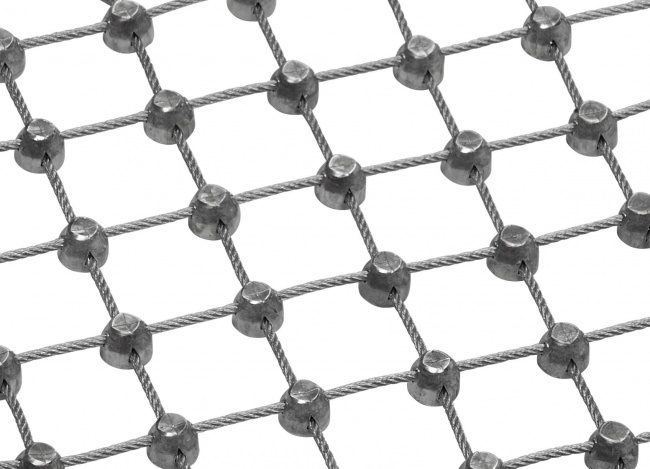 Custom-made Stainless Steel Rope Mesh with 25 mm Mesh Size