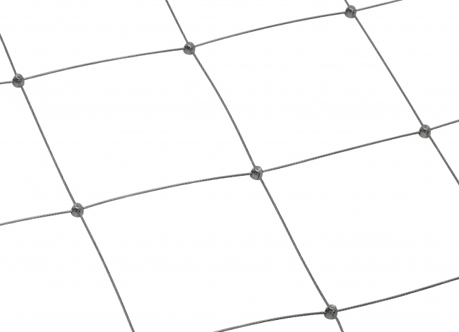 Stainless Steel Wire Rope Mesh by the m² with 200 mm Mesh Size