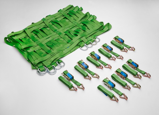 Belt Strap Cargo Net (GS-tested) 3050 x 4250 mm for 12t Trucks  - Complete Set | Safetynet365