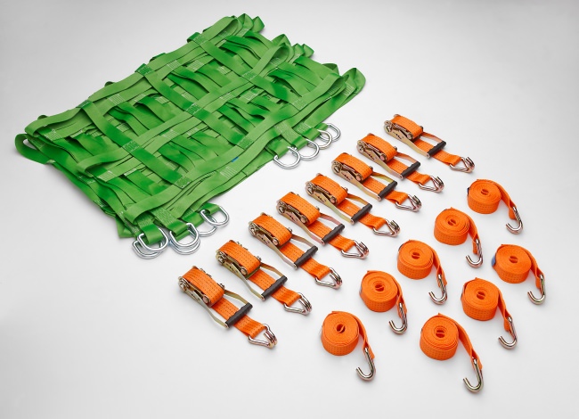 Belt Strap Cargo Net (GS-tested) 3050 x 6050 mm for 40t Lorries  - Complete Set | Safetynet365