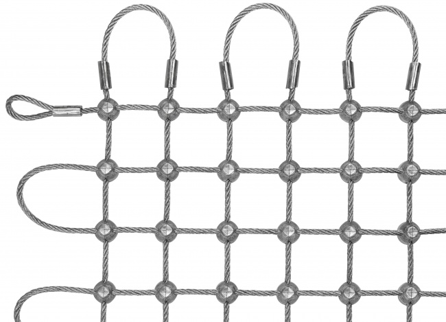 Maßgefertigtes Netz aus Draht mit 25 mm Maschenweite | Schutznetze24