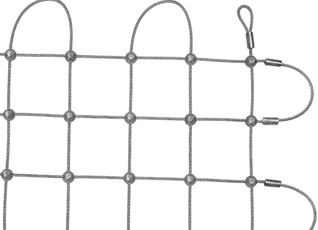 Steel Wire Rope Mesh Made to Measure with 50 mm Mesh Size | Safetynet365