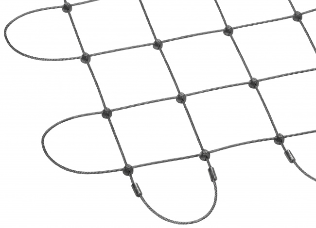 Stainless Steel Wire Rope Mesh Made to Measure with 75 mm Mesh Size | Safetynet365