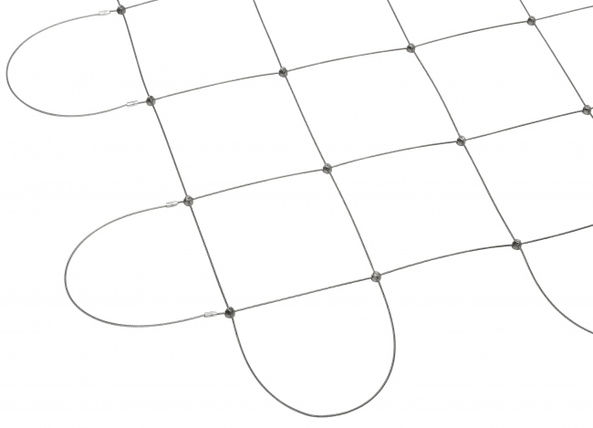 Maßgefertigtes Stahlseilnetz mit 150 mm Maschenweite | Schutznetze24