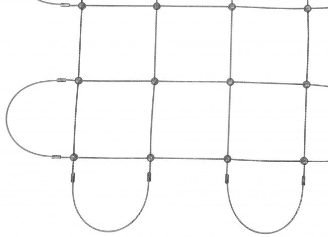 Wire Rope Netting with 75 mm Mesh Size | Safetynet365