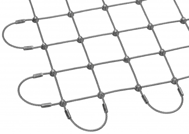 Stainless Steel Wire Net by the m² with 4.0 mm Rope Diameter | Safetynet365