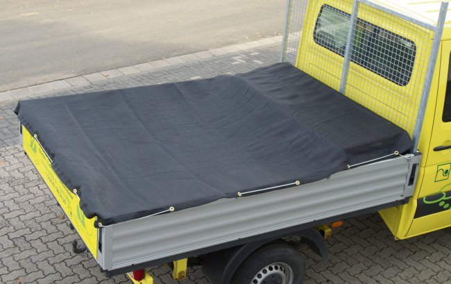 Pritschenplane 2,50 x 3,50 m - mit Gummispannseil | Schutznetze24
