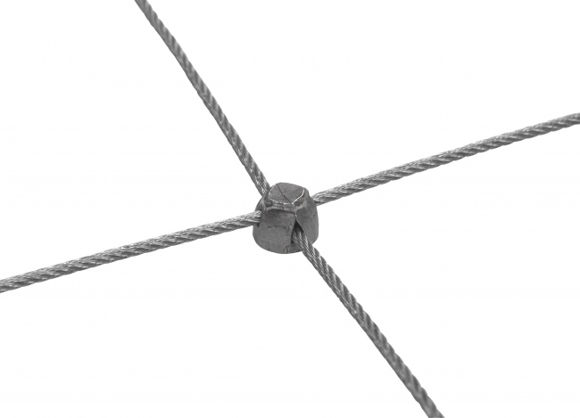Stainless Steel Wire Rope Net by the m² with 125 mm Mesh Size | Safetynet365