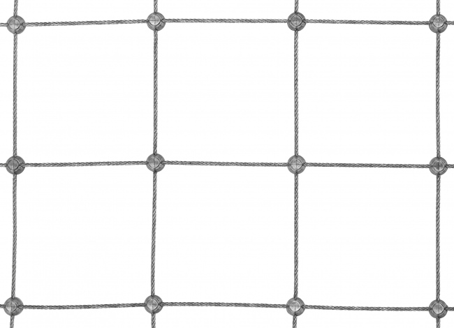 Steel Wire Rope Mesh by the m² with 75 mm Mesh Size | Safetynet365