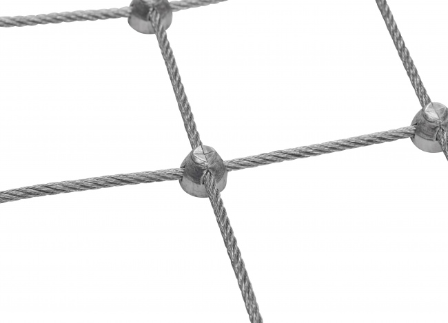 Steel Wire Rope Mesh by the m² with 75 mm Mesh Size | Safetynet365