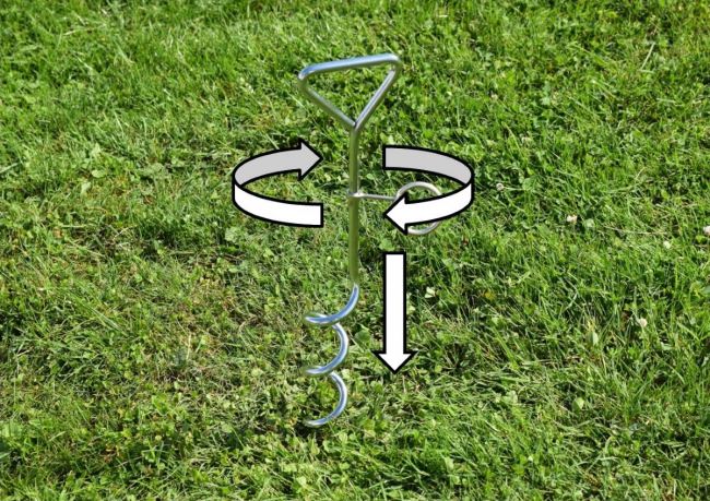 Spiral Ground Peg 40 cm | Safetynet365