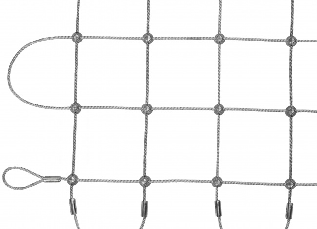 Steel Wire Rope Net by the m² (6.0 mm/150 mm) | Safetynet365