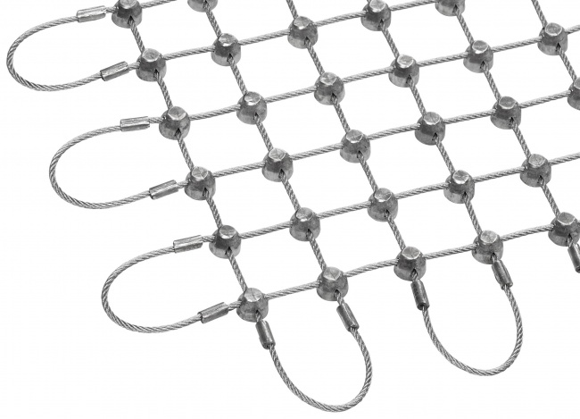 Stahldrahtseilnetz mit 25 mm Maschenweite | Schutznetze24