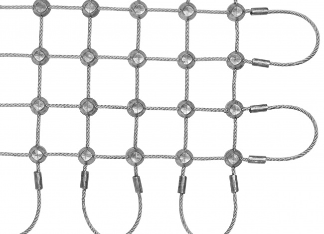 Stahldrahtseilnetz mit 25 mm Maschenweite | Schutznetze24