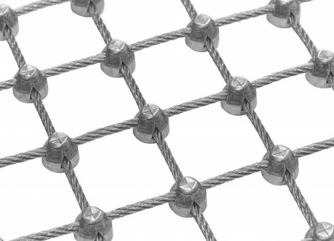 Stahldrahtseilnetz mit 25 mm Maschenweite | Schutznetze24