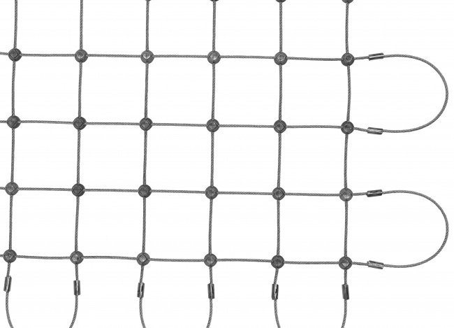 Custom-made Stainless Steel Wire Rope Mesh with 50 mm Mesh Size | Safetynet365