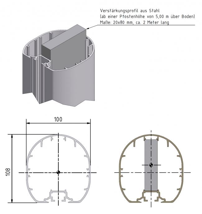 Aluminium Support Posts for Ball Stop Fences | Safetynet365