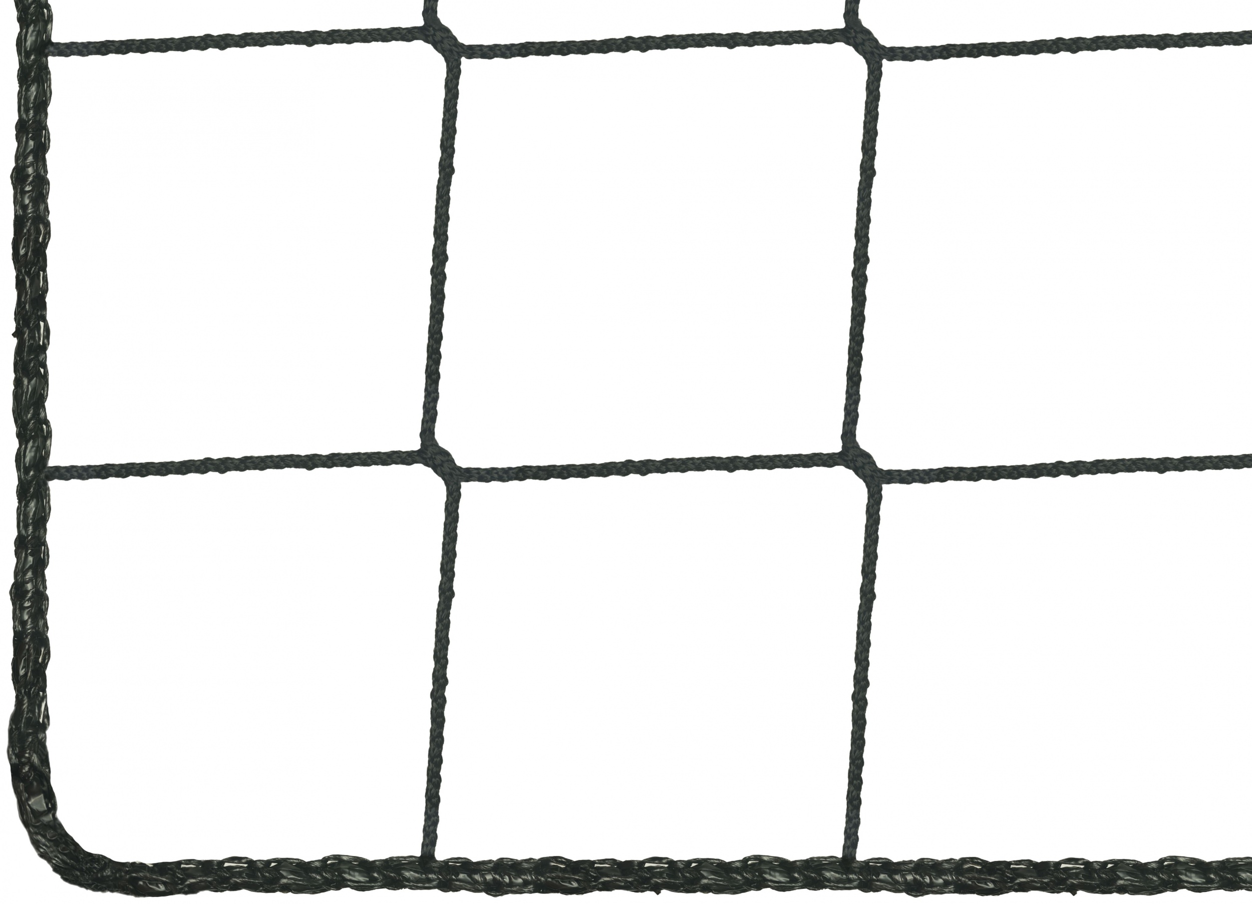 PROFI Ballfangnetz blau-weiß 4,50m Höhe Kordel 4mm Fangnetz Länge wählbar 