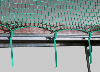 Guardrail Net 2.00 x 10.00 m with Quick-Release Straps