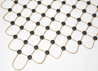 Steel Wire Net with Polyester Coating, Custom-Made (per m²)