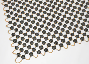 Steel Wire Net with Polyester Coating, Custom-Made (per m²)