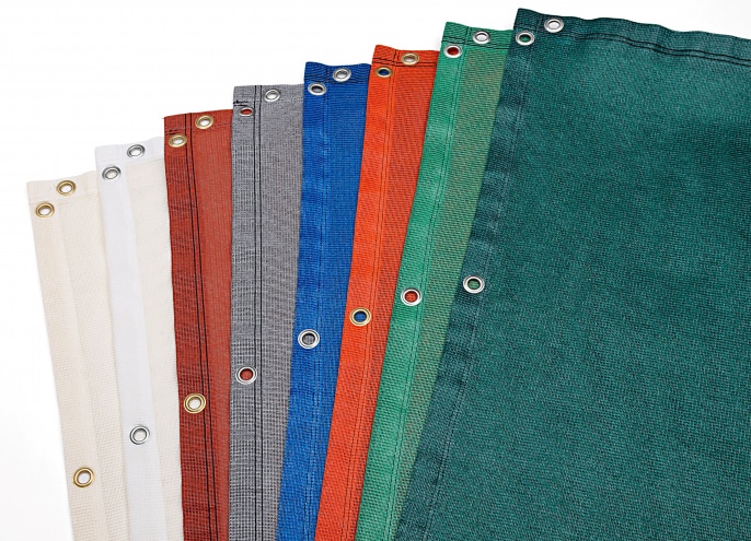 Bauzaunnetz Sichtschutz, 1,80m X 3,45m, Blau – Aus HDPE-Gewebe, UV-beständig, Mit Alu-Ösen