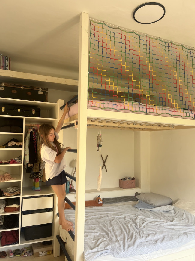 Kundenfoto von Loft Bed Net by the m² (Made to Measure) 