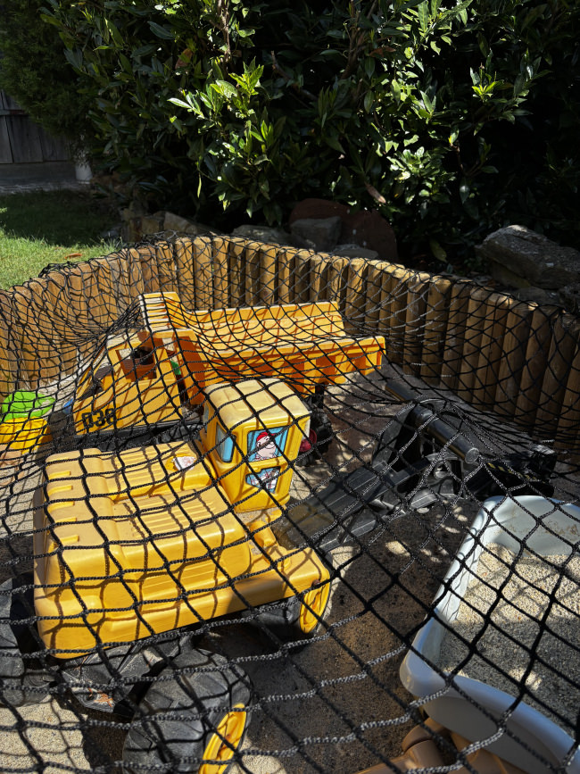 Kundenfoto von Sandpit Cover Net by the m² (Made to Measure) 
