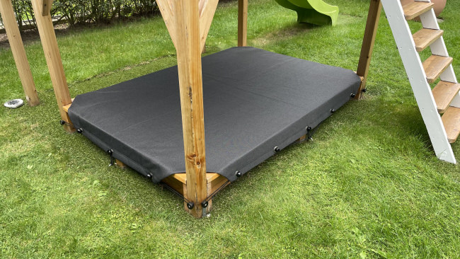 Kundenfoto von Gewebeplane mit 90% Schattierwert nach Maß 