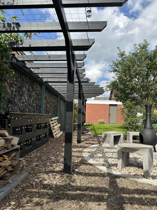 Kundenfoto von Climbing Plant Net by the m² (Trellis Netting), Black 