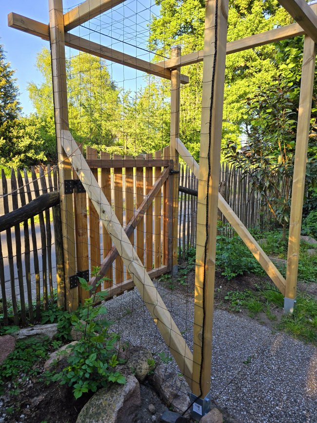 Kundenfoto von Climbing Plant Net by the m² (Trellis Netting), Black 