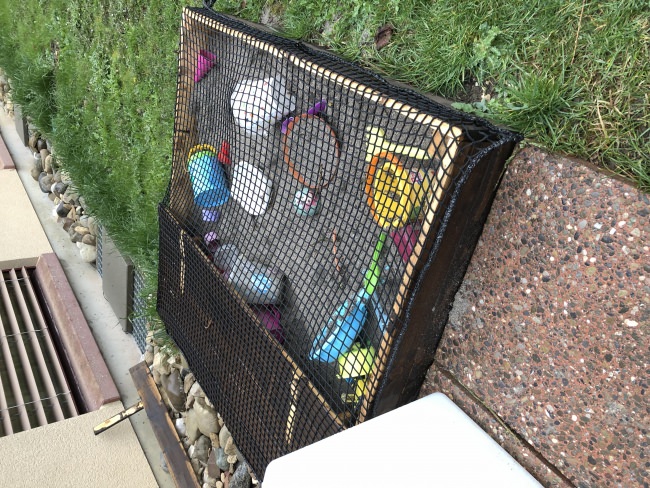 Kundenfoto von Sandkasten-Abdecknetz per m² (nach Maß) 