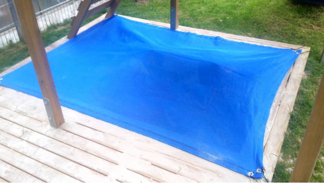 Kundenfoto von Windschutznetz nach Maß für Heim, Garten und Sport 