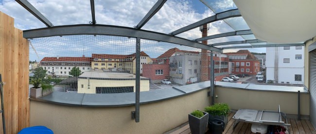 Kundenfoto von Sicherheitsnetz per m² (nach Maß) 2,3/45 mm 