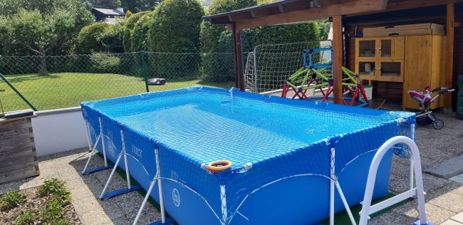 Kundenfoto von Container-Abdecknetz 3,00 x 5,00 m, blau oder grün 