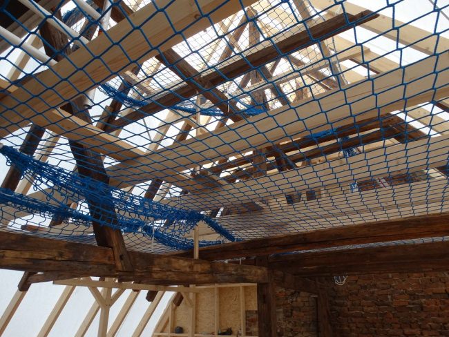 Kundenfoto von Personenauffangnetz 6,00 x 10,00 m DIN EN 1263-1 