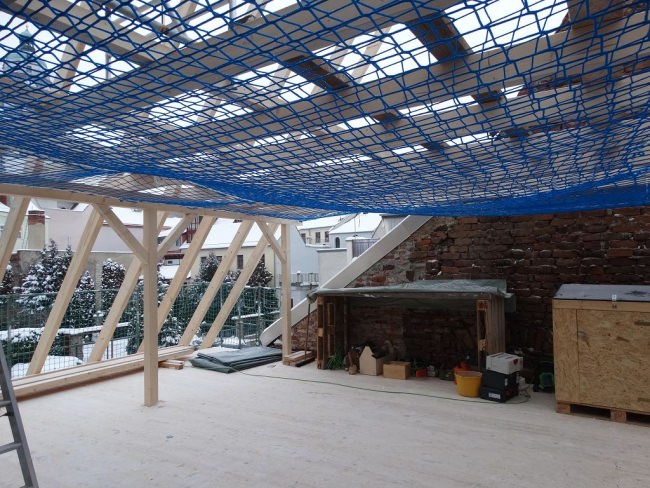 Kundenfoto von Personenauffangnetz 6,00 x 10,00 m DIN EN 1263-1 