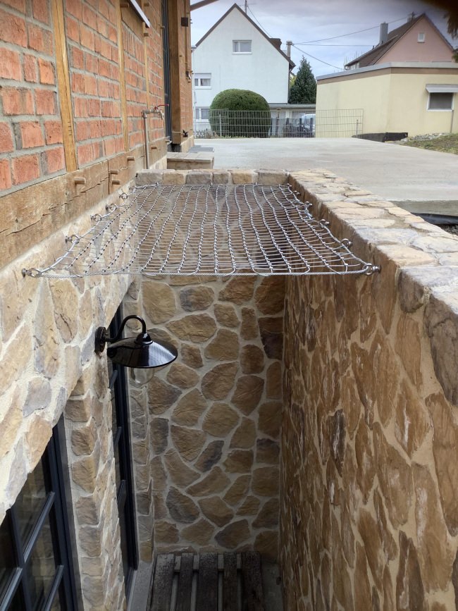 Kundenfoto von Steel Wire Rope Mesh Made to Measure with 50 mm Mesh Size 