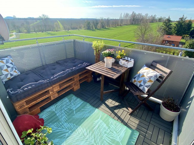 Kundenfoto von Gewebeplane mit 90% Schattierwert nach Maß 