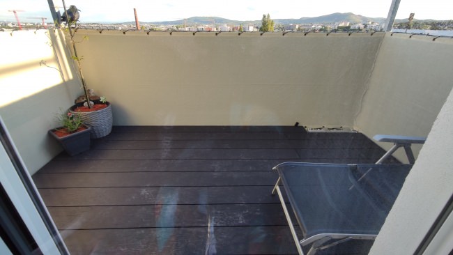 Kundenfoto von Gewebeplane mit 90% Schattierwert nach Maß 