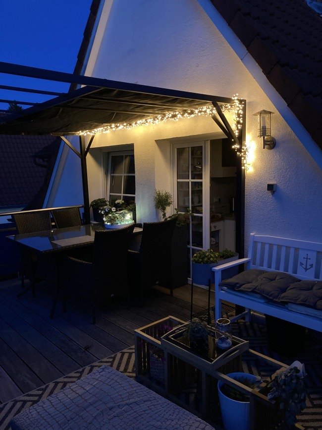 Kundenfoto von Gewebeplane mit 90% Schattierwert nach Maß 