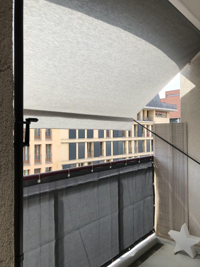 Kundenfoto von Gewebeplane mit 90% Schattierwert nach Maß 